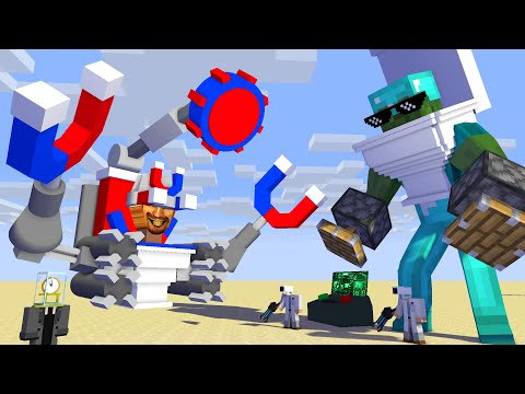 EPIC Toilet Magnet vs Ultimate Titan Zombie - Minecraft Animation