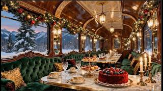 Christmas in the Alps ✨ Gentle Piano & Snowfall – Relaxing Holiday Music in a Luxury Train Carriage