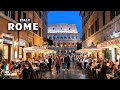Rome Nightlife 4K Walking Tour Italy FULL TOUR