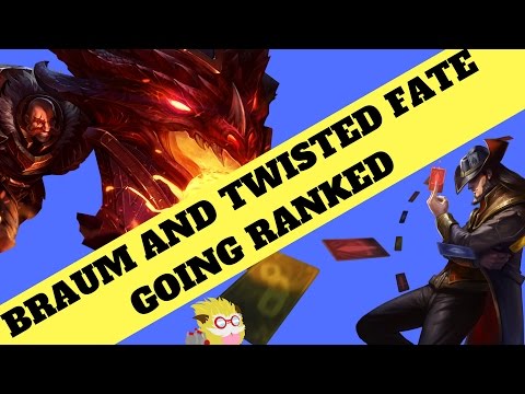 MAIN BRAUM SUPPORT GOING RANKED WITH TWISTED FATE ( LOL MONTAGE )