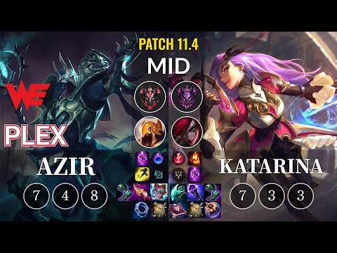 WE Plex Azir vs Katarina Mid - KR Patch 11.4