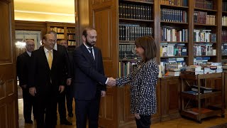 Встреча министра иностранных дел Армении Арарата Мирзояна с президентом Греции Катериной Сакелларопулу