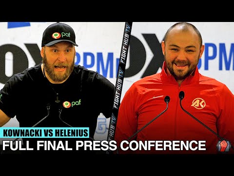 ADAM KOWNACKI VS ROBERT HELENIUS - FULL FINAL PRESS CONFERENCE & FACE OFF VIDEO