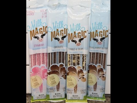 Milk Magic Milk Flavoring Straws Strawberry, Chocolate, Cookie & Cream and Chocolate Peanut Butter