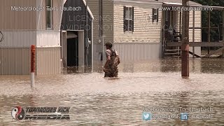 preview picture of video '07/09/2014 Clarksville, MO - Mississippi River Crest Flood'