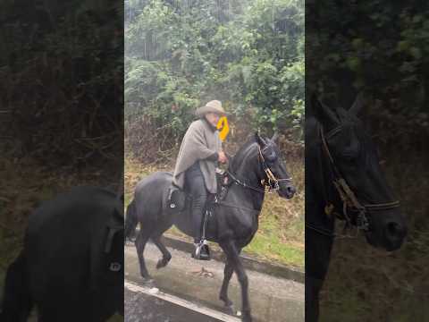 Lluvia en la cabalgata de Mutiscua Norte de Santander año 2025