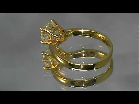 18k Yellow Gold GIA Diamond Solitaire Ring