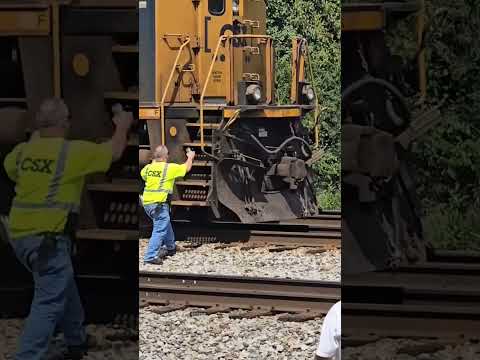 The Conductor gets on his train. #railway #train #csx
