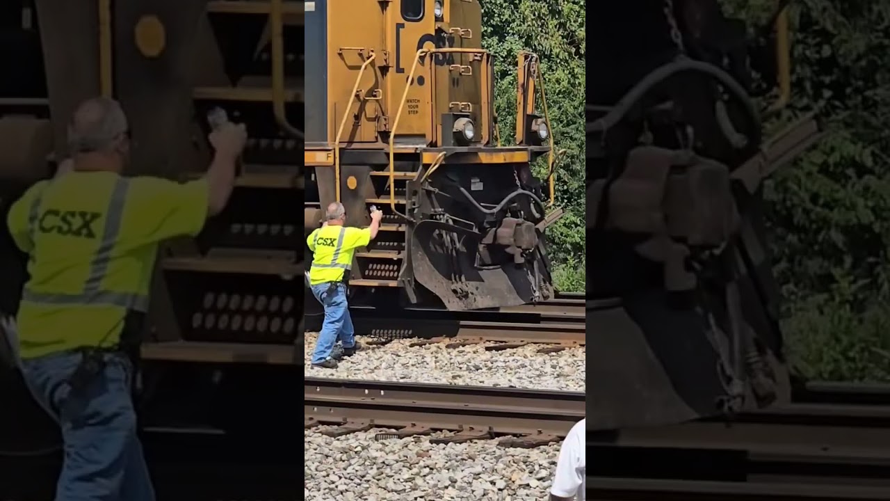 The Conductor gets on his train. #railway #train #csx