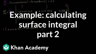 Example of calculating a surface integral part 2