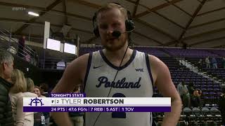 Portland Men's Basketball (93-89) - Tyler Robertson Postgame Interview