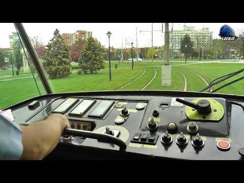 Tatra T4D Tram Driver`s View in Oradea - April 2022
