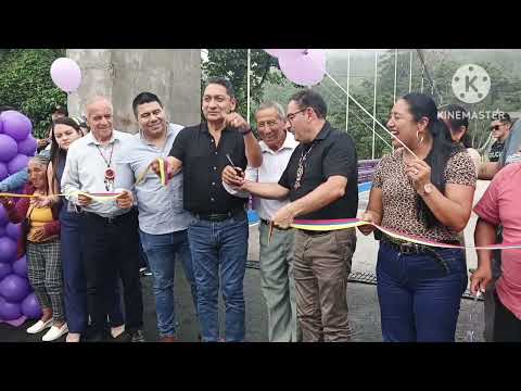 INAUGURACIÓN DEL PUENTE SOBRE EL RIO LLANDIA CANTON SANTA CLARA PROV. DE PASTAZA