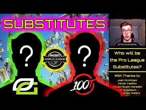 Who will be the SUBSTITUTES for Pro League Teams? | CWL 2019 CoD BO4 Competitive Video