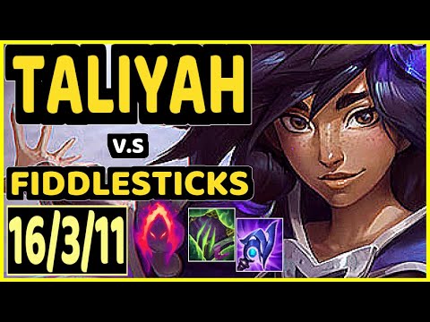 TALIYAH vs FIDDLESTICKS - 16/3/11 KDA JUNGLE GAMEPLAY - BR Ranked GRANDMASTER