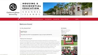 2.  Navigating to the Student Housing Portal in MyCI