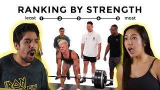 5 MEN RANK THEMSELVES BY STRENGTH REACTION!