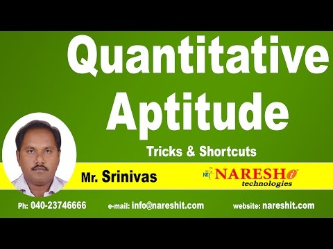 Quantitative Aptitude Tricks and Shortcuts | CRT Training - YouTube