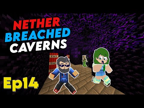Terrifying Nether Breached Caverns: Cool vs Scared | Minecraft Ep14