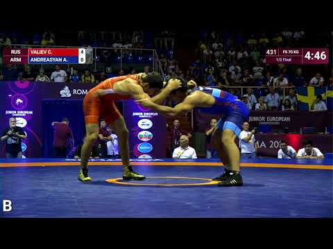 1/2 FS - 70 kg: C. VALIEV (RUS) v. A. ANDREASYAN (ARM)