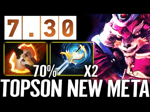 🔥 TOPSON Pangolier FURY - 100% NEW META 7.30 Mid New Skill Update WTF Imba Dota 2 Pro