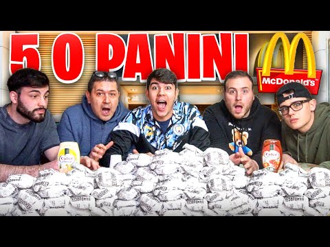 🍔50 PANINI McDONALD'S CHALLENGE vs TUTTI!! Non fatelo a casa!