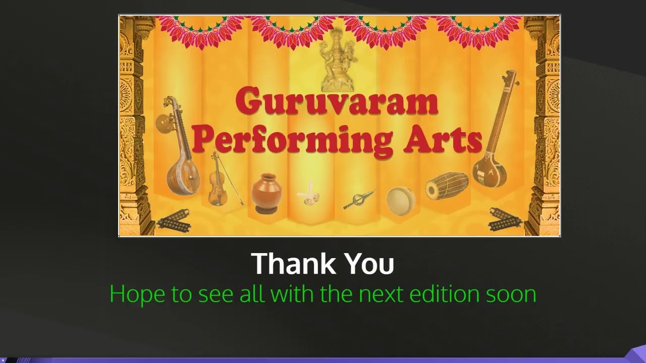 Guruvaram Performing Arts Vidwan Sri B .Sivaraman & Party