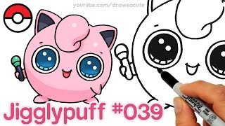 How to Draw Pokemon Jigglypuff step by step Easy