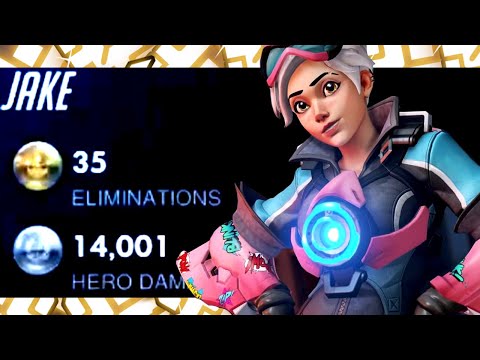 JAKE PRO TRACER GAMEPLAY - 35 ELIMS! [ OVERWATCH SEASON 25 TOP 500 ]
