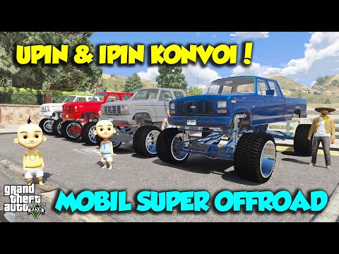 KONVOI MOBIL OFFROAD 4x4 SULTAN UPIN IPIN SENANG - GTA V MOD SULTAN UPIN IPIN EPISODE SPESIAL
