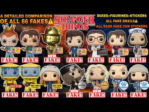 Comparisons of all 66 fakes by Funko POP! Stranger Things!