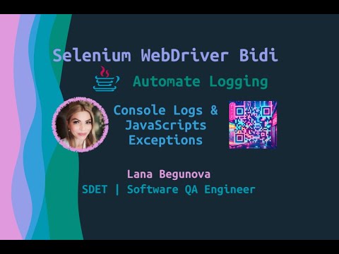 Selenium Webdriver Bidi Automate Logging Console Messages Js Errors Java Test Code