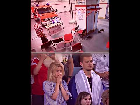 Croatian Firefighters Watching World Cup ❤️‍🩹