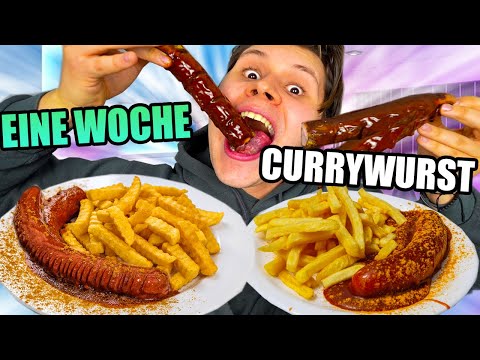 Eine WOCHE nur CURRYWURST & POMMES ESSEN🍖🍟(TEUERSTE CURRYWURST DER WELT💰)