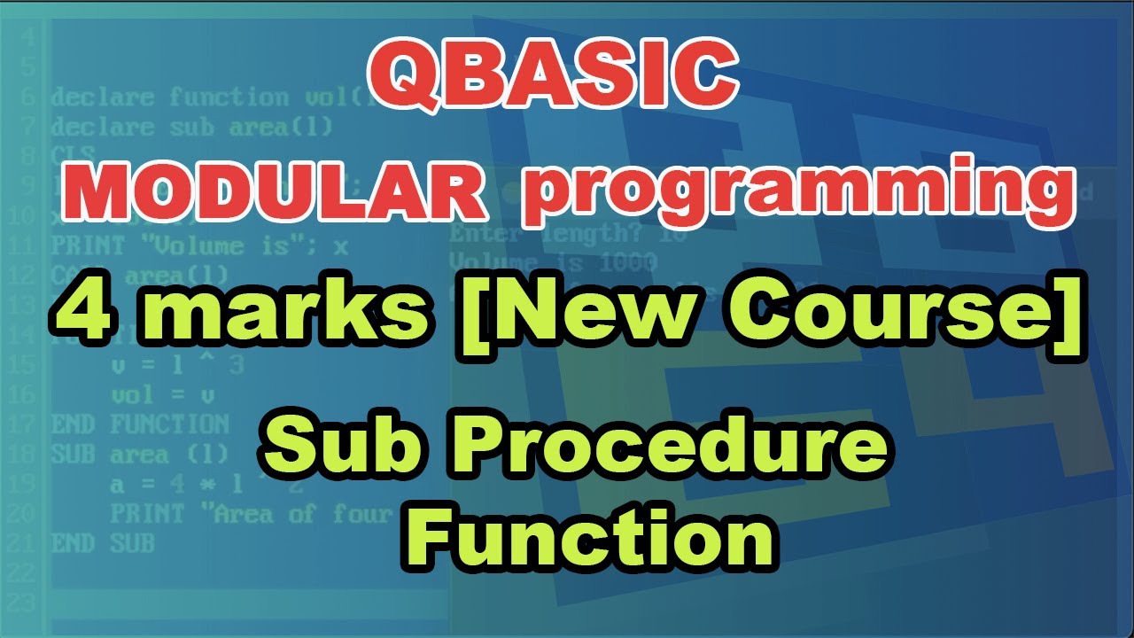 QBASIC Modular programming for SEE class 10 || Readersnepal