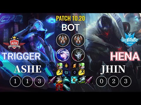 APK Trigger Ashe vs hyF Hena Jhin Bot - KR Patch 10.20