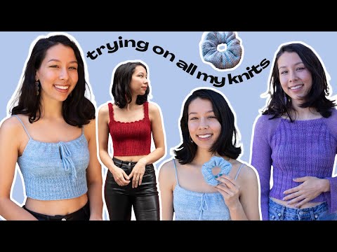 trying on everything i've knit in the last 6 months