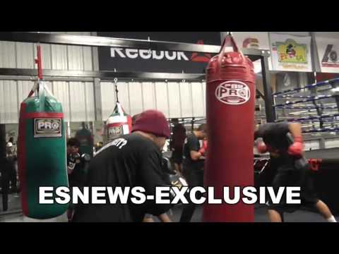 josesito lopez working out at robert garcia boxing gym - esnews