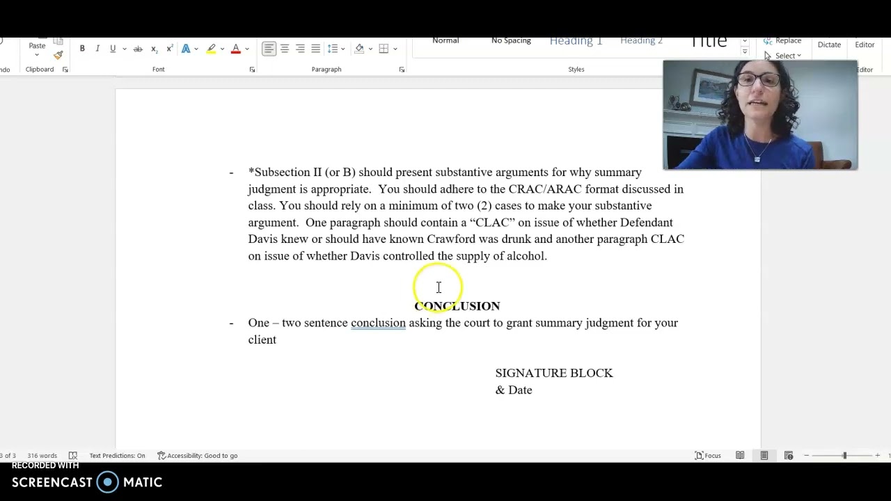 Drafting Summary Judgment PART 1