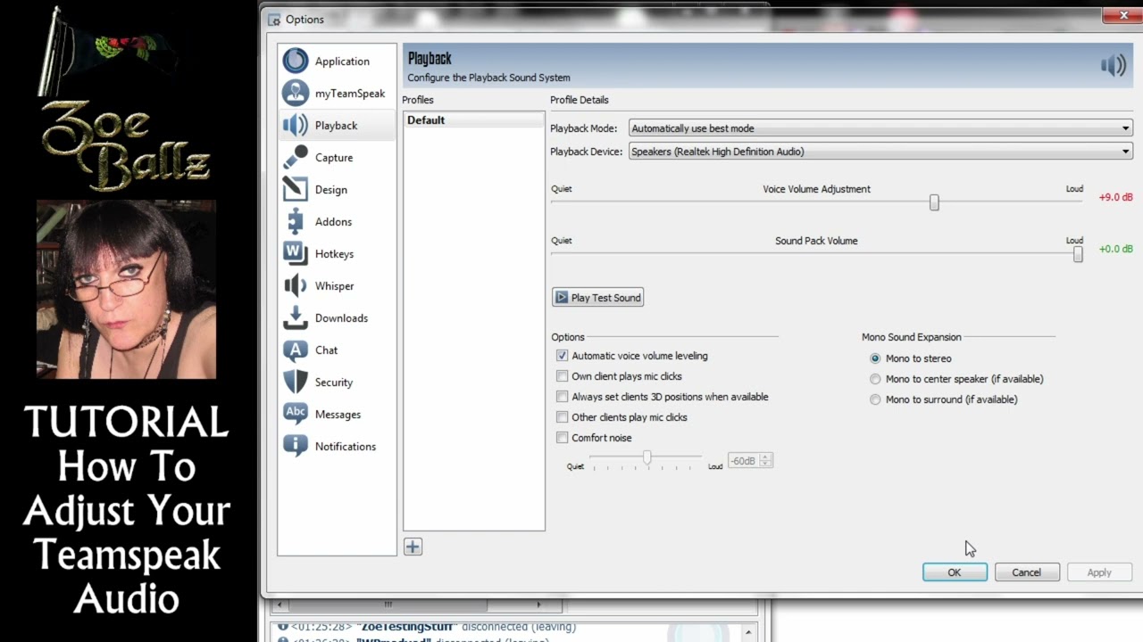 Teamspeak 3 Tutorial - How to Adjust Your Audio Settings