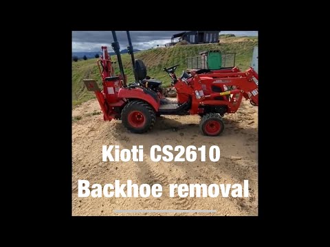 Kioti CS2610 Backhoe removal #kioti #subcompact @heffsshed9542