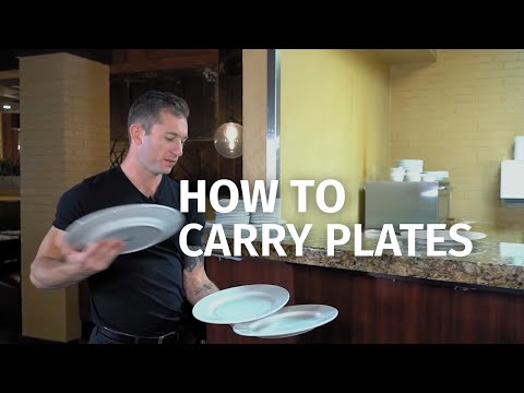 How to carry plates - restaurant server training