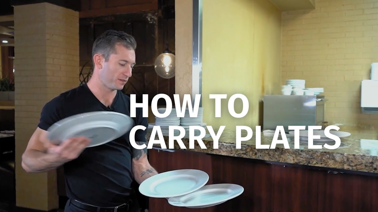 How to carry plates - restaurant server training