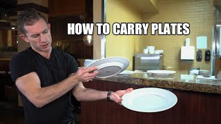 How to carry plates - restaurant server training