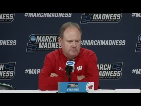 Watch now: Greg Gard looks ahead to Wisconsin's NCAA Tournament game against Colgate