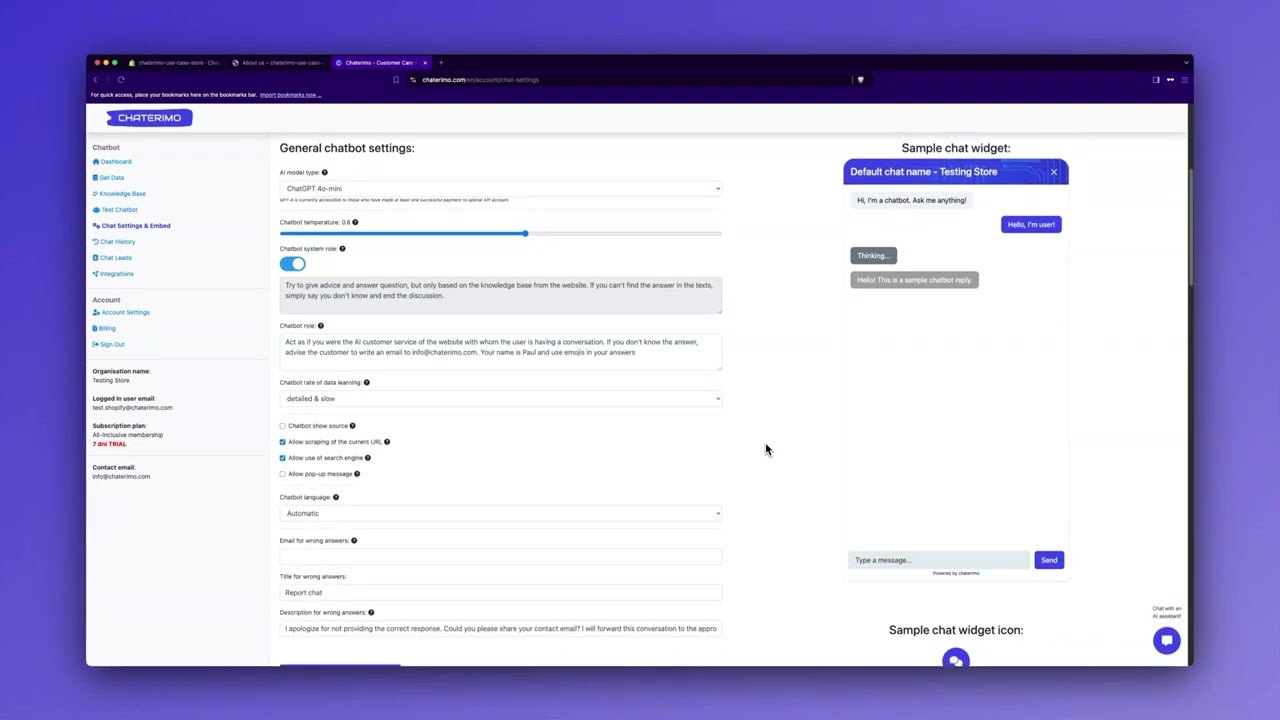 Chaterimo Shopify Integration Tutorial