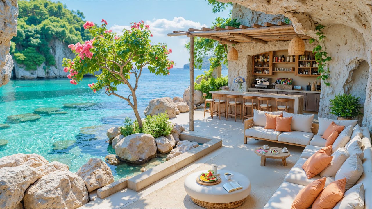 🌿 Coastal Hideaway Jazz Café | Refreshing Sea Vibes & Smooth Jazz for Peaceful Productivity, Chill
