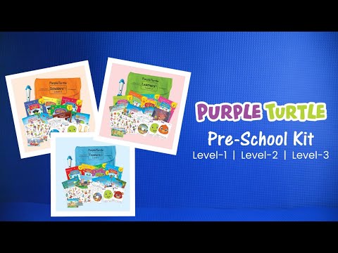 Purple Turtle Preschool Books with Smart Book App for LKG complete kit