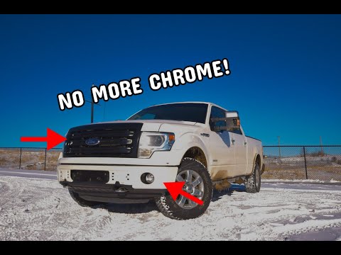 FORD F-150 CHROME DELETE AND PAINT MATCH