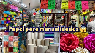 Papelera con MATERIAL PARA MANUALIDADES 😱 SUPER ECONÓMICA 💸Cartulinas, Papel China, Crepé, kraft